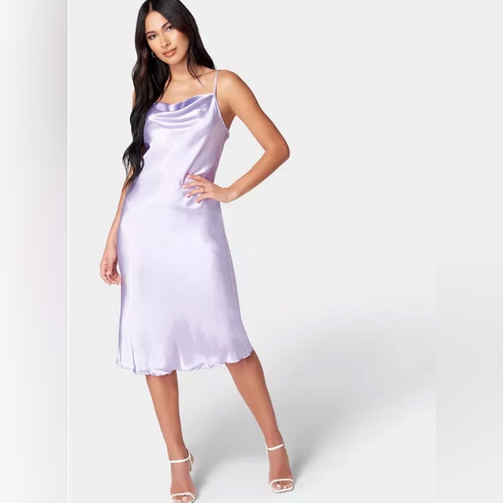Bebe - Satin Midi Dress - Size S